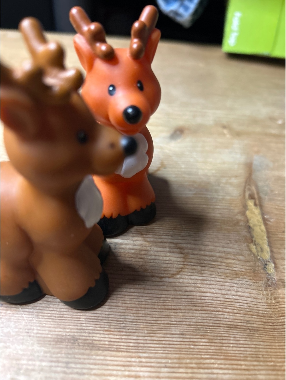 Fischer price  or other Plastic Reindeer Figurines Set of 2